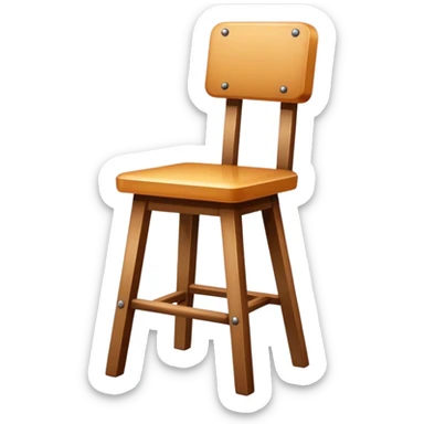 Wooden Chair stool  sticker