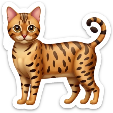 bengal cat full body sticker