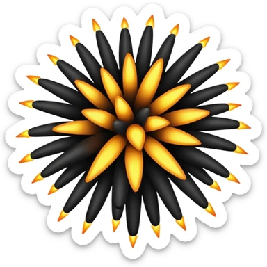 black firework. Basic outline sticker