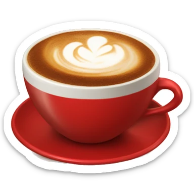 cappuccino in a red cup sticker