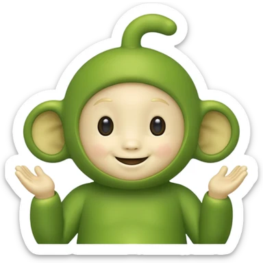 teletubby green sticker