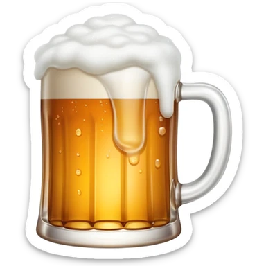 Tsingtao beer mug with foam sticker