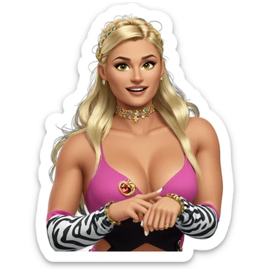 blonde beauty with jewelry sticker