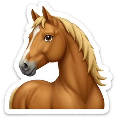 Realistic tan mustang horse sticker