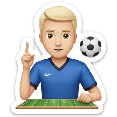 a soccer mentor drawing tactics on a board sticker