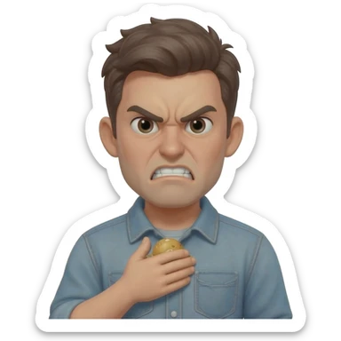 chappl holding in hand angry sticker