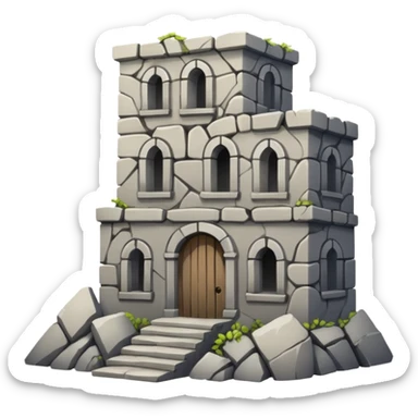 city ruins sticker