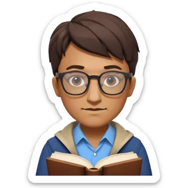 jobs book seeker low poly sticker