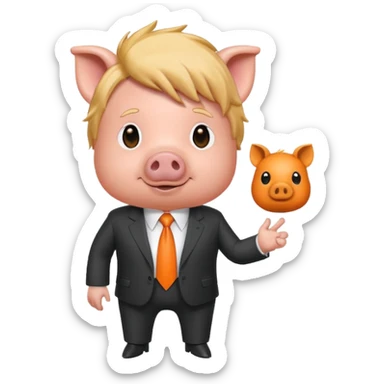 Trump pig sticker