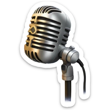podcast microphone sticker