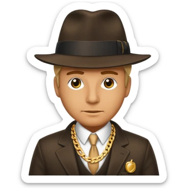 Ola tudo bem que um gangster rico boss sticker