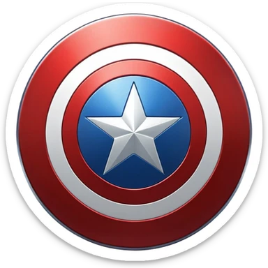 captain america shield red white blue star sticker