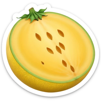 canary melon whole yellow color  sticker