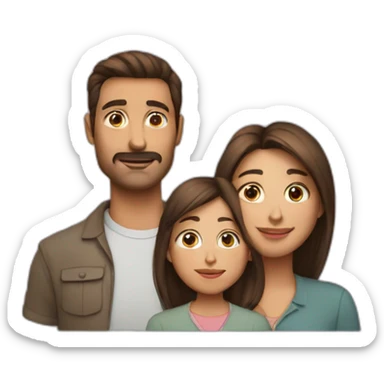 Me mother with me and me dad sticker