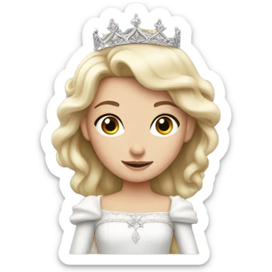 white princess looking girl  sticker