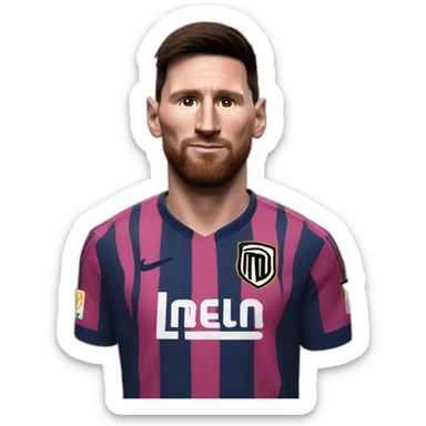 Lionel Messi with Inter Miami jersey sticker