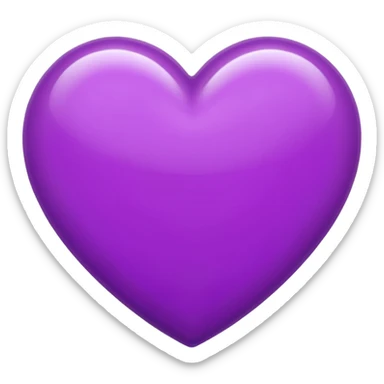 purple heart with a bold, intense hue sticker