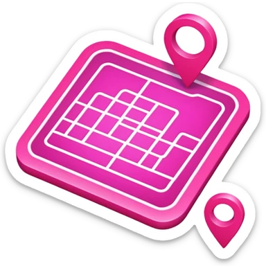 pink big gps map lines sticker