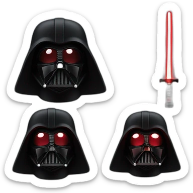 Dark vador with red light saber  sticker