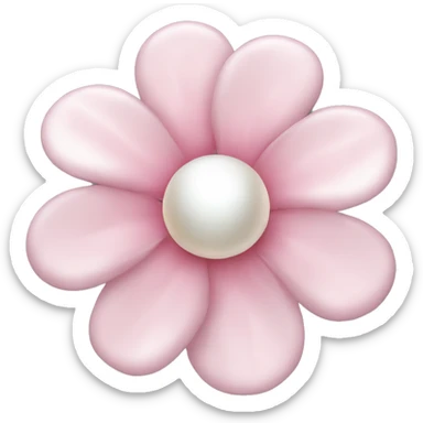 Pearl light pink flower sticker