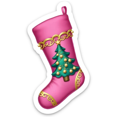 Pink cosmetic Christmas sticker