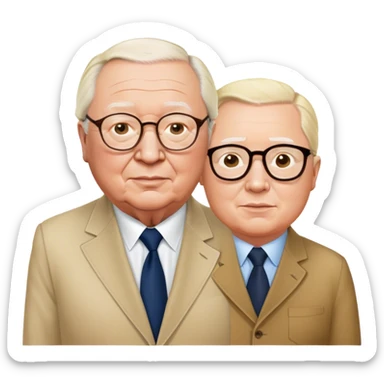 Jean-marie lepen with african friend  sticker