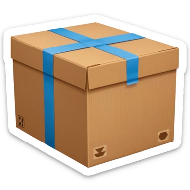 one cardboard box sticker