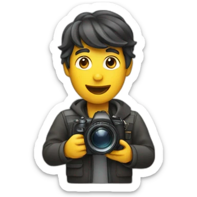 photographer with black waves sticker