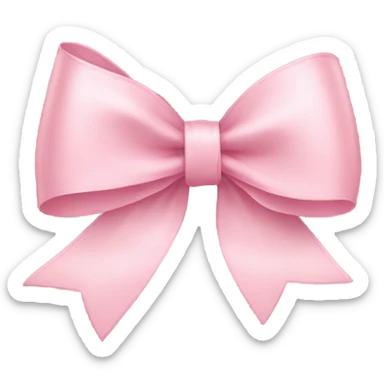 light pink ribbon bow sticker