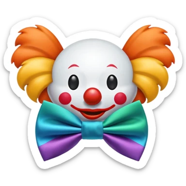 clown bowtie sticker