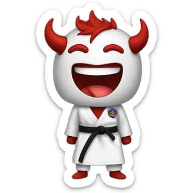 Devil wearing BJJ gi sticker