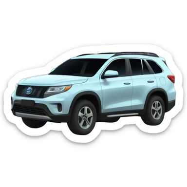 an adventurous SUV passing through milky way sticker