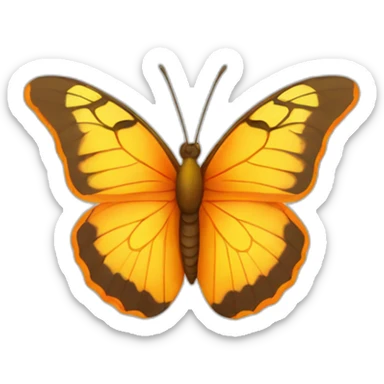 yellow and orange butterfly sticker