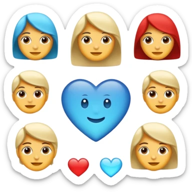 Beyaz tick dışı mavi sticker