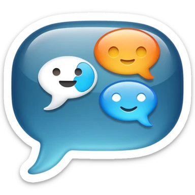 chat bubble iOS style (flat) sticker