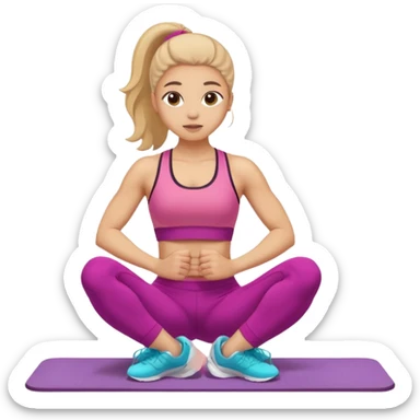 girl working out abs workout situps  sticker