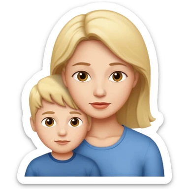 mom and son sticker