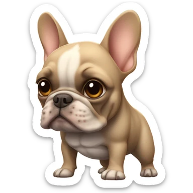 Beige french bulldog sticker