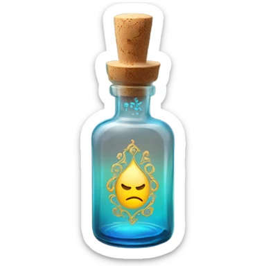 Magic strength potion in vial sticker