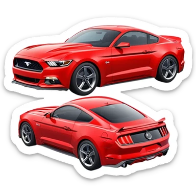 Ford Mustang sports car sticker