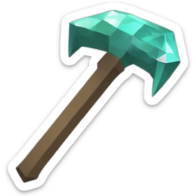 Pickaxe diamond Minecraft sticker