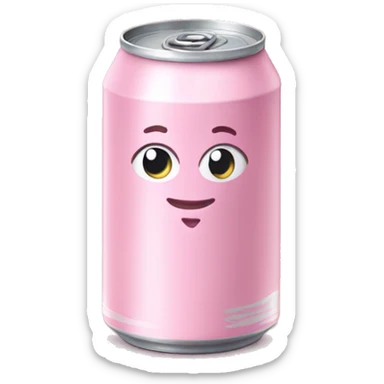 baby pink soda can sticker