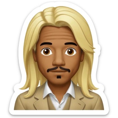 Andre 3000 with long blonde hair sticker