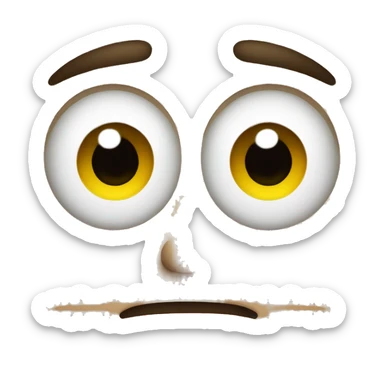 straight face with one eye squinted sticker