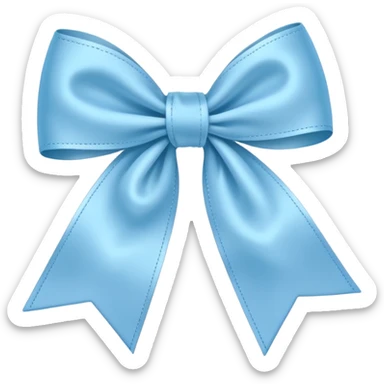 Light blue bow on light blue bow sticker