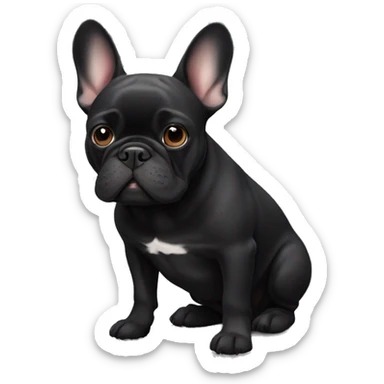 black french bulldog sticker
