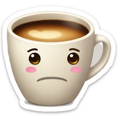 Coffe with a bow sticker