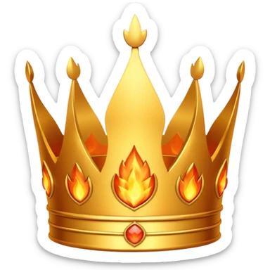 Coroa pegando fogo sticker