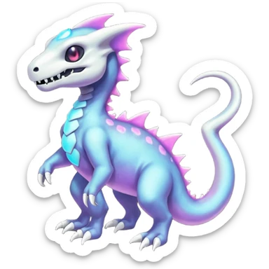 Nebulae Salandit-Cubone-Duskull-Noibat-Fakémon-hybrid-creature (full body)  sticker