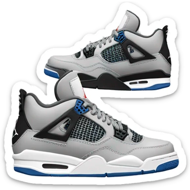 sneakers jordan 4 grey sticker